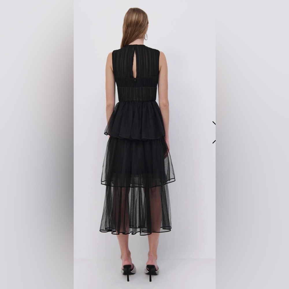 Simkhai The Benton Tulle Plisse Midi Dress, size 2 , style 622-1055 - Picture 2 of 4
